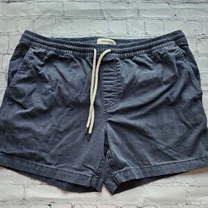 Goodthreads Mens Casual Shorts Size L Blue Elastic Waist Drawstring Cotton